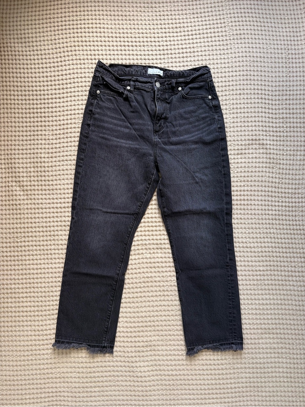 LOFT Black High-Rise Straight Crop Women's Jeans